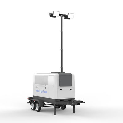 Harga yang bagus 4000W 150000LM LED Mobile Lighting Tower AC Input 135Kw Lampu Generator Portable on line