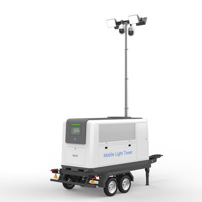 Harga yang bagus 100000LM 1KW Mobile Light Tower Surveillance Mobile Light Mast Dengan Pengecas on line